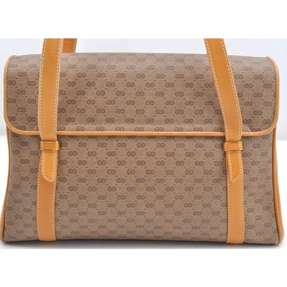 GUCCI MICRO GG PRELOVED LUXURY BAG CAMEL TRIM - Picture 2 of 6